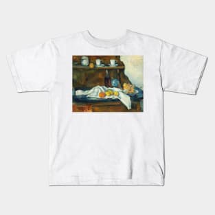 The Buffet by Paul Cezanne Kids T-Shirt